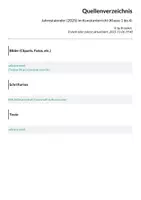 Vorschau - Arbeitsblätter - Jahreskalender (2025) im Kunstunterricht (Klasse 1 bis 4) - Seite 1