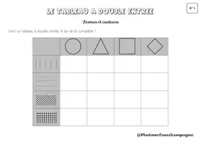 Aperçu - Apprentissages en autonomie - Kit pédagogique - le tableau à double entrée (ateliers et sm) - Page 1