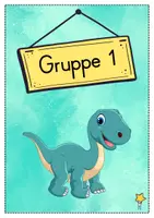 Vorschau - Bildkarten - Gruppenschilder + Stationsschilder - Dinosaurier für die Dinosaurierklasse - Seite 1