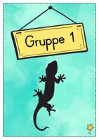 Vorschau - Bildkarten - Gruppenschilder + Stationsschilder - Eidechse für die Eidechsenklasse - Seite 1