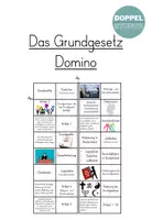 Vorschau - Arbeitsblätter - Grundgesetz Grundrechte Domino - Deckblatt