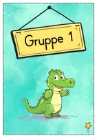 Vorschau - Bildkarten - Gruppenschilder + Stationsschilder - Krokodil für die Krokodilklasse - Seite 1