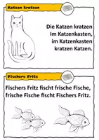 Vorschau - Bildkarten - Zungenbrecher (Lesekartei) - Seite 3