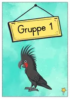 Vorschau - Bildkarten - Gruppenschilder + Stationsschilder - Papagei für die Papageiklasse - Seite 1