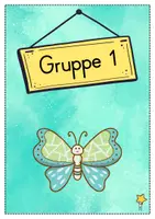 Vorschau - Bildkarten - Gruppenschilder + Stationsschilder - Schmetterlinge für die Schmetterlingklasse - Seite 1