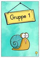 Vorschau - Bildkarten - Gruppenschilder + Stationsschilder - Schnecke für die Schneckenklasse - Seite 1