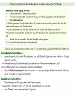 Vorschau - Text - Funktionen von Schule nach Helmut Fend - Seite 1