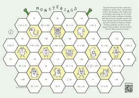 Vorschau - Arbeitsblätter - Negative Zahlen multiplizieren - Spiel - Seite 3