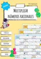 Vista previa - Juegos / Gamificación - Multiplicación de números racionales - Juego (Spacerun) - Portada