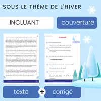 Aperçu - Feuilles d'exercices - Compréhension de Lecture Hiver Texte Narratif - Page 1