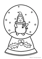 Vorschau - Mal- und Bastelvorlagen - Ausmalbilder Schneekugeln, Weitermalbilder Schneekugeln, Winter, Weihnachten basteln - Seite 3
