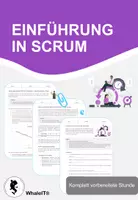 Vorschau - Arbeitsblätter - Einführung in SCRUM - Komplett vorbereitete Stunde - Deckblatt