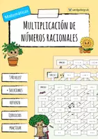 Vista previa - Hojas de trabajo - Multiplicación de números negativos - Laberinto - Portada