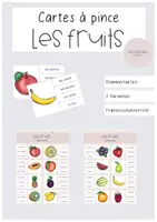 Vorschau - Spiele - Les fruits Klammerkarten Obst - Deckblatt