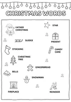Vorschau - Mal- und Bastelvorlagen - Christmas Words - Vocabulary - Seite 2