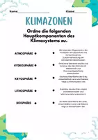 Vorschau - Arbeitsblätter - Klimazonen der Erde | Geographie 5-7. Klasse | PDF/ Word - Deckblatt