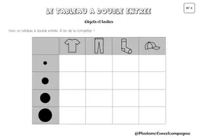Aperçu - Apprentissages en autonomie - Tableau à double entrée - atelier 4/5 - Page 2