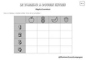 Aperçu - Apprentissages en autonomie - Tableau à double entrée - atelier 3/5 - Page 2