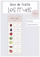 Vorschau - Stationenlernen - Les fruits Fadenspiele Obst - Deckblatt