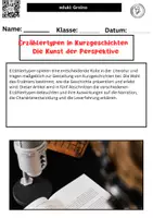 Vorschau - Merkblätter - Erzählertypen in Kurzgeschichten Die Kunst der Perspektive - Deckblatt