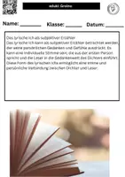 Vorschau - Merkblätter - Das lyrische Ich - Die Stimme in der Lyrik - Seite 1