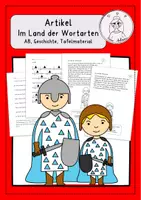 Vorschau - Arbeitsblätter - Materialpaket: Wortarten Nomen, Artikel, Verb, Adjektiv - Seite 1