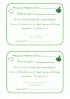 Vorschau - Anderer Materialtyp - Kärtchen - Rückmeldung mündliche Mitarbeit - Seite 2