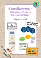Vorschau - Präsentationen/Tafelbilder - Kunstkarten - Material-, Farb- & Formkarten (Lege bereit/Du brauchst) - Deckblatt