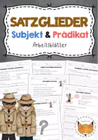 Vorschau - Arbeitsblätter - Subjekt und Prädikat Arbeitsblätter - Deckblatt