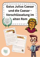 Vorschau - Arbeitsblätter - Gaius Julius Caesar und die Caesar-Verschlüsselung - Deckblatt