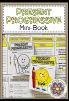 Vista previa - Tarjetas / Manipulativos - PRESENT PROGRESSIVE - Mini-Book - Portada