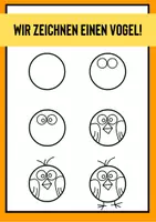Vorschau - Arbeitsblätter - Schritt für Schritt - Wir zeichnen einen Vogel - Seite 3