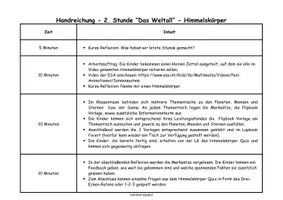 Vorschau - Stundenentwürfe - Das Weltall 2. Stunde (Himmelskörper) - Seite 2