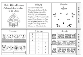 Vorschau - Arbeitsblätter - Adventskalender Leporello Weihnachten (1. Klasse) – Basteln, Lesen & Rechnen in der Adventszeit - Seite 3