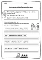 Vorschau - Arbeitsblätter - Satzarten und Satzzeichen - Seite 1