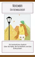Vorschau - Mal- und Bastelvorlagen - Wenn's im November dunkel wird - Ein Ausmalgedicht - Deckblatt