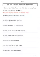 Vorschau - Arbeitsblätter - AB_Die vier Fälle des männlichen Namenwortes_Fragen formulieren - Deckblatt