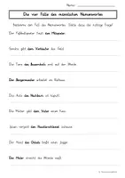 Vorschau - Arbeitsblätter - AB_Die vier Fälle des männlichen Namenwortes_Fragen formulieren - Seite 3