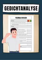 Vorschau - Arbeitsblätter - Gedichtanalyse (Feedbackbogen) - Deckblatt