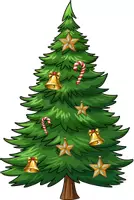 Vorschau - selbst erstellte Cliparts/Grafiken - Cliparts: Weihnachtsbäume mit Dekoration - Seite 1