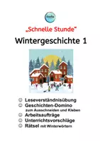 Vorschau - Arbeitsblätter - Wintergeschichte 1 (Leseverständnis -DOMINO) - Deckblatt