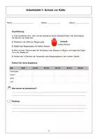 Vorschau - Arbeitsblätter - AB_1_Schutz vor Kälte - Deckblatt