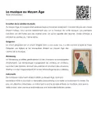 Aperçu - Feuilles d'exercices - La musique au Moyen Âge - Page 1