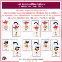 Aperçu - Apprentissages en autonomie - Les Dominos Décomposés - version complète - Page de couverture