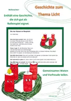 Vorschau - Stundenentwürfe - Stundenentwurf Weihnachten Wartezeit / Rollenspiel / Theaterstück - Die vier Kerzen - Licht - Deckblatt