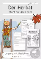 Vorschau - Unterrichtsreihen - Umgang mit Gedichten am Beispiel von "Der Herbst steht auf der Leiter" - Deckblatt
