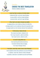 Aperçu - Feuilles d'exercices - Tupaia and the cook expedition, Choose the best translation - Page 1