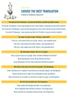 Aperçu - Feuilles d'exercices - Tupaia and the cook expedition, Choose the best translation - Page 3