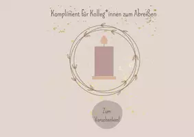 Vorschau - selbst erstellte Cliparts/Grafiken - Kompliment für eine tolle Lehrkraft! - Deckblatt