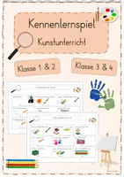 Vorschau - Arbeitsblätter - Kennenlernspiel im Kunstunterricht (1. bis 4. Klasse) - Deckblatt